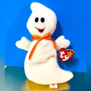 Ty BEANIE ORIGINAL BABIES SPOOKY GHOST NWT VTG 1995 D.O.B. 10-31-95 w/Tags